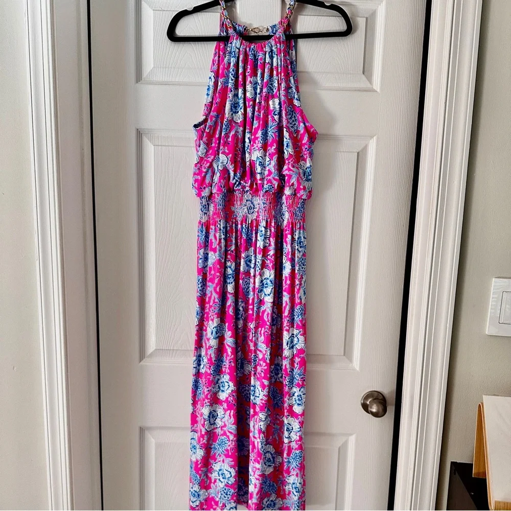 New Lilly Pulitzer Gracelyn Floral Halter Floral MIDI Dress NWOT Size Large - Picture 8 of 12
